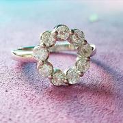 Open Circle Diamond Ring 
