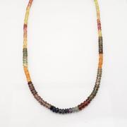 Beaded Sapphire and Garnet Necklace