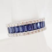 Sapphire and Diamond Cigar Band 