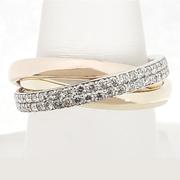 Tri-Tone Diamond Rolling Ring