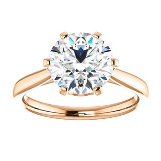 14K Rose Solitaire Engagement Ring Mounting 