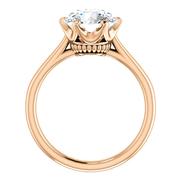 14K Rose Solitaire Engagement Ring Mounting