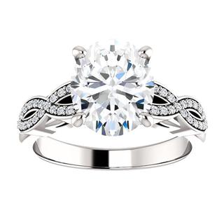 14kt White .25ct Criss-Cross Diamond Engagement Ring 
