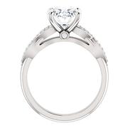 14kt White .25ct Criss-Cross Diamond Engagement Ring