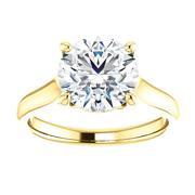 14kt Yellow Solitaire Engagement Ring Mounting