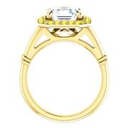14kt Yellow Halo .22 ct Diamond Engagement Ring Mounting