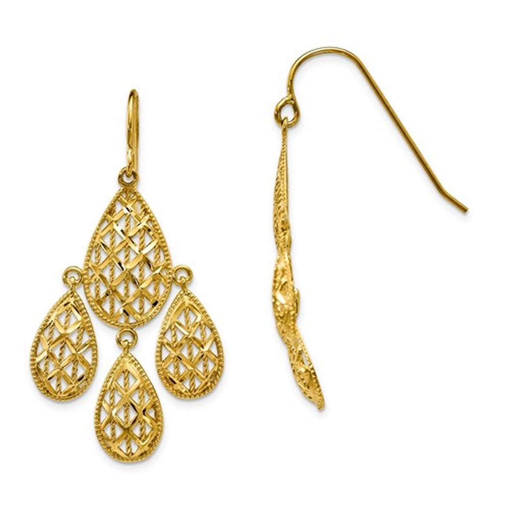10kt Yellow Gold Chandelier Earrings